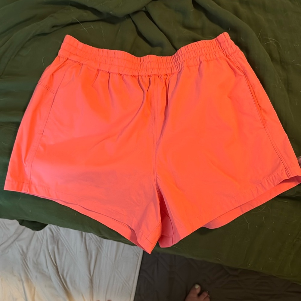 NWT Universal Standard Red Orange Nylon Athletic Shorts Size XS (10-12)